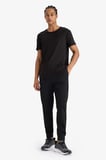 DeFactoFit Sporcu Standart Fit Jogger Eşofman Altı İçi Yumuşak Tüylü Skuba Dalgıç Kumaş D7308AX25SPBK81