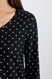 DeFacto Pijama Takımı Softshell Uzun Kollu Üst Esnek Belli Uzun Altı-Fall in Love D8453AX25SPBK81