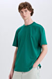 DeFacto New Regular Fit Bisiklet Yaka Basic Düz %100 Pamuk Kısa Kollu Tişört V7699AZ25SPGN759