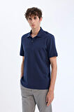 Regular Fit Kısa Kollu Basic Düz Pike Polo Tişört