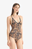 Regular Fit Leopar Desenli Mayo-Fall in Love