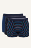 DeFacto Regular Fit Çizgili 3'lü Boxer D9876AX25SPNV135