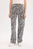 DeFacto Straight Fit Gabardin Pantolon Zebra Desenli Normal Bel Standart Boy E4134AX25SPBK27