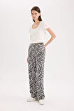 DeFacto Straight Fit Gabardin Pantolon Zebra Desenli Normal Bel Standart Boy E4134AX25SPBK27