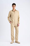 DeFacto %100 Keten Relax Fit Rahat Kesim Düz Paça Yazlık Pantolon C1117AX25SPBG732