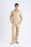 DeFacto %100 Keten Relax Fit Rahat Kesim Düz Paça Yazlık Pantolon C1117AX25SPBG732