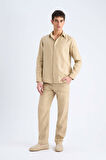 DeFacto %100 Keten Relax Fit Rahat Kesim Düz Paça Yazlık Pantolon C1117AX25SPBG732
