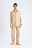 DeFacto %100 Keten Relax Fit Rahat Kesim Düz Paça Yazlık Pantolon C1117AX25SPBG732