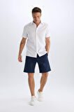 DeFacto %100 Pamuk Regular Fit Gabardin Bermuda Şort C7684AX25SPNV135