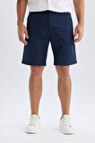 %100 Pamuk Regular Fit Gabardin Bermuda Şort