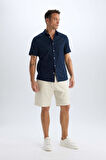 %100 Pamuk Regular Fit Gabardin Bermuda Şort