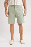 %100 Pamuk Regular Fit Gabardin Bermuda Şort