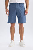 %100 Pamuk Regular Fit Gabardin Bermuda Şort