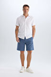 DeFacto %100 Pamuk Regular Fit Gabardin Bermuda Şort C7684AX25SPIN257