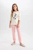 DeFacto Kız Çocuk Pijama Takımı Snoopy Uzun Kollu Üst Beli Lastikli Uzun Alt D9176A824WNER99