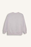 DeFacto Oversize Geniş Kalıp Bisiklet Yaka Baskılı Kalın Sweatshirt D9803AX24WNGR210