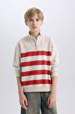 DeFacto Erkek Çocuk Oversize Geniş Kalıp Balıkçı Yaka Sweatshirt D7403A825SPBG74