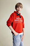 DeFacto Erkek Çocuk Oversize Geniş Kalıp Kapüşonlu Baskılı Sweatshirt D7399A825SPRD65