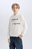 DeFacto Erkek Çocuk Oversize Geniş Kalıp Kapüşonlu Baskılı Sweatshirt D7400A825SPER98