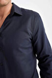 DeFacto Modern Fit Polo Yaka Dokulu Uzun Kollu Gömlek E0475AX24AUNV64