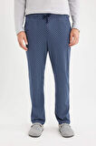 Regular Fit Kareli Cepli Pijama Altı