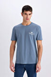 DeFacto %100 Pamuk Regular Fit Bisiklet Yaka Baskılı Kısa Kollu Tişört C2080AX25SMIN260