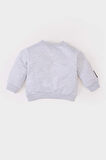 Erkek Bebek Regular Fit Bisiklet Yaka Slogan Baskılı Sweatshirt Kumaşı Sweatshirt