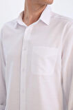 DeFacto Modern Fit Polo Yaka Basic Düz Uzun Kollu Beyaz Gömlek E5045AX25SMWT34
