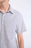 DeFacto Modern Fit Yazlık Polo Yaka Basic Düz Kısa Kollu Gömlek E5077AX25SMBK81