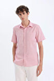 Modern Fit Polo Yaka Basic Düz Kısa Kollu Gömlek