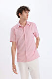 Modern Fit Polo Yaka Basic Düz Kısa Kollu Gömlek