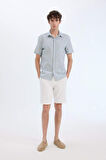 Modern Fit Polo Yaka Basic Düz Kısa Kollu Gömlek