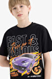 DeFacto Erkek Çocuk Fast & Furious Bisiklet Yaka Kısa Kollu Tişört E3121A825SMBK81