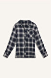 DeFacto Coool Oversize Geniş Kalıp Kareli Flanel Uzun Kollu Gömlek E4593AX25SPNV241