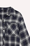 DeFacto Coool Oversize Geniş Kalıp Kareli Flanel Uzun Kollu Gömlek E4593AX25SPNV241