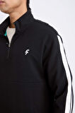 DeFactoFit Standart Fit Dik Yaka Fermuarlı Sporcu Sweatshirt D1953AX24AUBK81