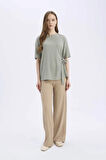 Bürümcük Pantolon Wide Leg Geniş Bol Paça Esnek Belli