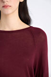 DeFacto Regular Fit Bisiklet Yaka Basic Düz Bordo Triko Kazak	 D6281AX25SPBR327