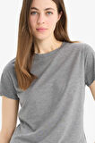 DeFacto Regular Fit Bisiklet Yaka Basic Düz Kısa Kollu Tişört W7299AZ25SPAR53