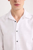 DeFacto Slim Fit Dar Kesim Pamuklu Basic Düz Uzun Kollu Beyaz Gömlek A4644AX25SPWT34