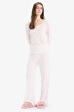 DeFacto Pijama Takımı Uzun Kollu Üst Uzun Altı-Fall in Love D8457AX25SPER98