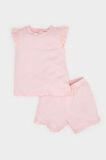 Kız Bebek Pijama Takımı Kısa Kollu Penye Üst Beli Lastikli Şort