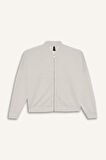 DeFacto Relax Fit Hakim Yaka Basic Düz Fermuarlı Soft Touch Sweatshirt E5817AX25SPBG350