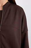 DeFacto Relax Fit Hakim Yaka Basic Düz Fermuarlı Soft Touch Sweatshirt E5817AX25SPBN267