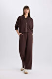 DeFacto Wide Leg Eşofman Altı Basic Düz Cepli Beli Lastikli Soft Touch Geniş Bol Paça E5818AX25SPBN267