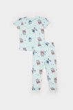 DeFacto Kız Bebek Disney Lilo & Stitch Pijama Takımı Penye Kısa Kollu Üst Esnek Belli Uzun Alt E4611A525SMBE495