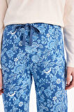 DeFacto Pijama Takımı Uzun Kollu Üst Esnek Belli Uzun Altı-Fall in Love E4848AX25SPIN33