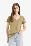 DeFacto Regular Fit V Yaka Basic Düz Kısa Kollu Tişört K1507AZ25SMKH176