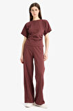 	Wide Leg Basic Düz Geniş Paça Premium Pantolon