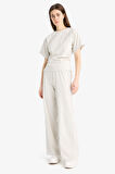 	Wide Leg Basic Düz Geniş Paça Premium Pantolon